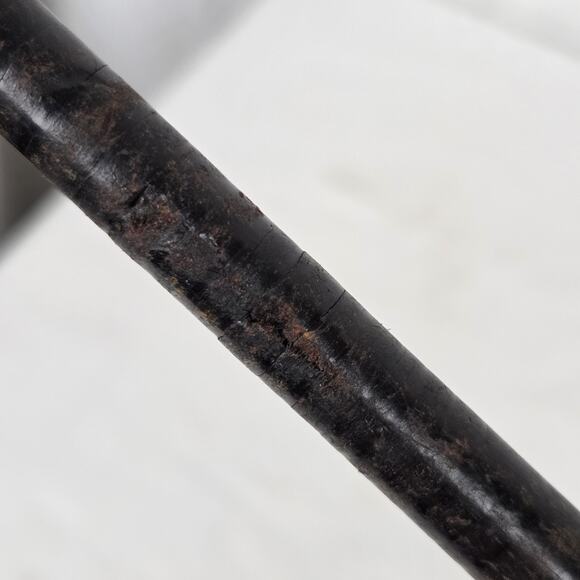 Antique Leather Wrapped Walking Cane Plantation Swagger Stick Black 35.5" - Picture 10 of 11